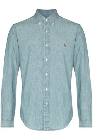 Light blue cotton denim shirt RALPH LAUREN | 710548538001CHAMBRAY